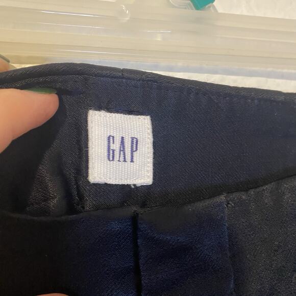 Gap Relaxed Satin Drapey Tapered Trousers Size 4 Tall 4T - Picture 5 of 11